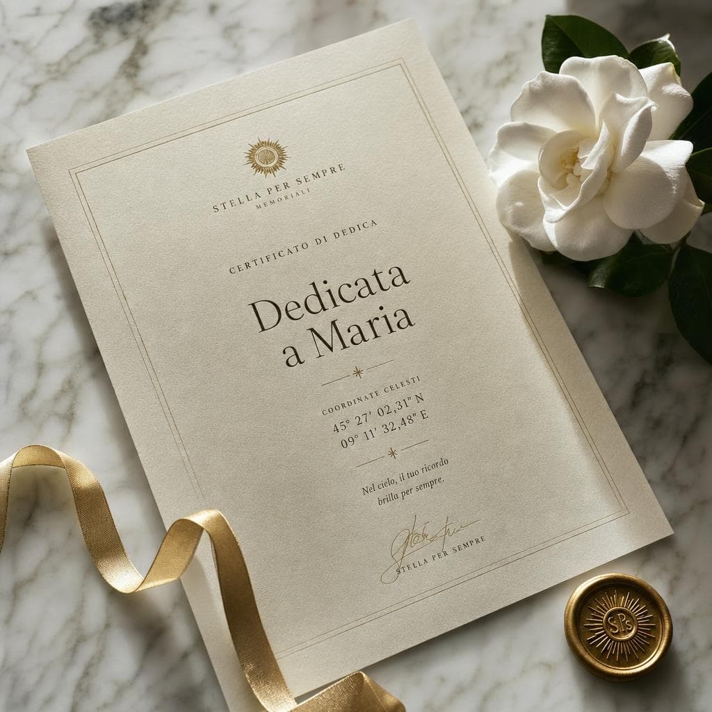 Certificato commemorativo ARTETERNA su marmo bianco